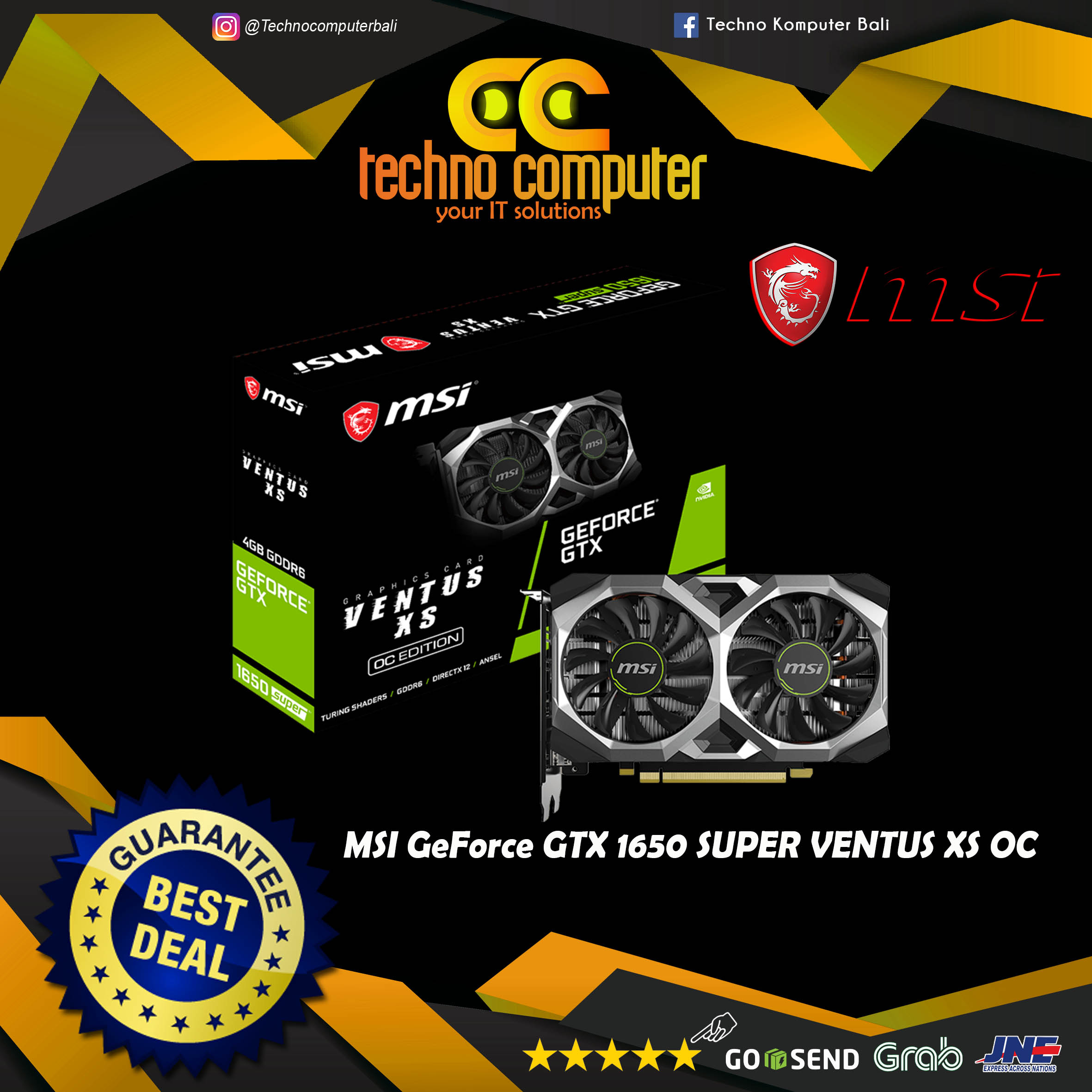 MSI NVIDIA GeForce GTX 1650 Super VENTUS XS 4GB GDDR6