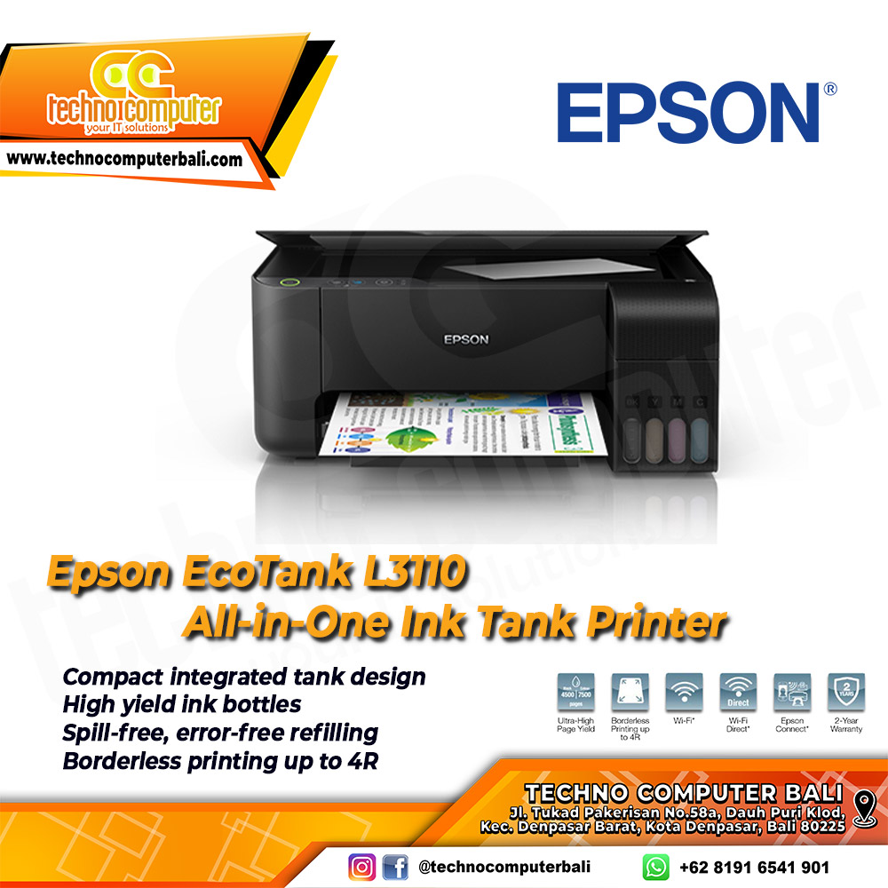 PRINTER EPSON L3110 PRINT SCAN COPY A4 ORIGINAL