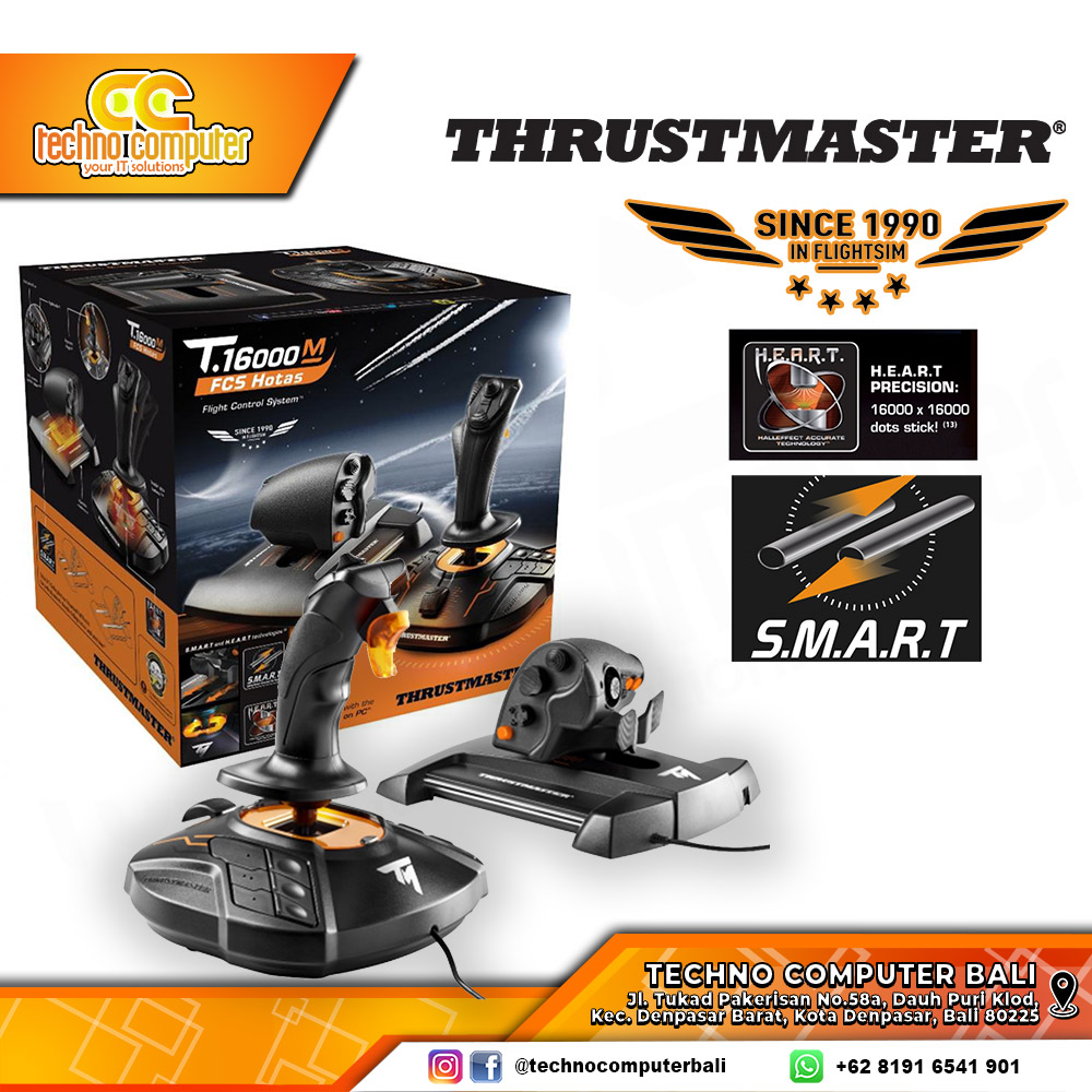 THRUSTMASTER T.16000M FCS Hotas Flight Pack Gaming Joystick for PC