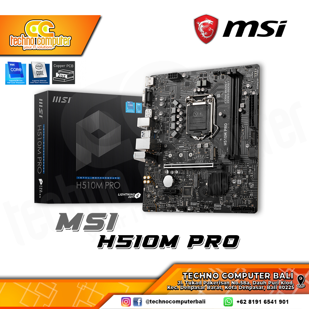 MSI H510 PRO - ATX, LGA1200, H510, DDR4