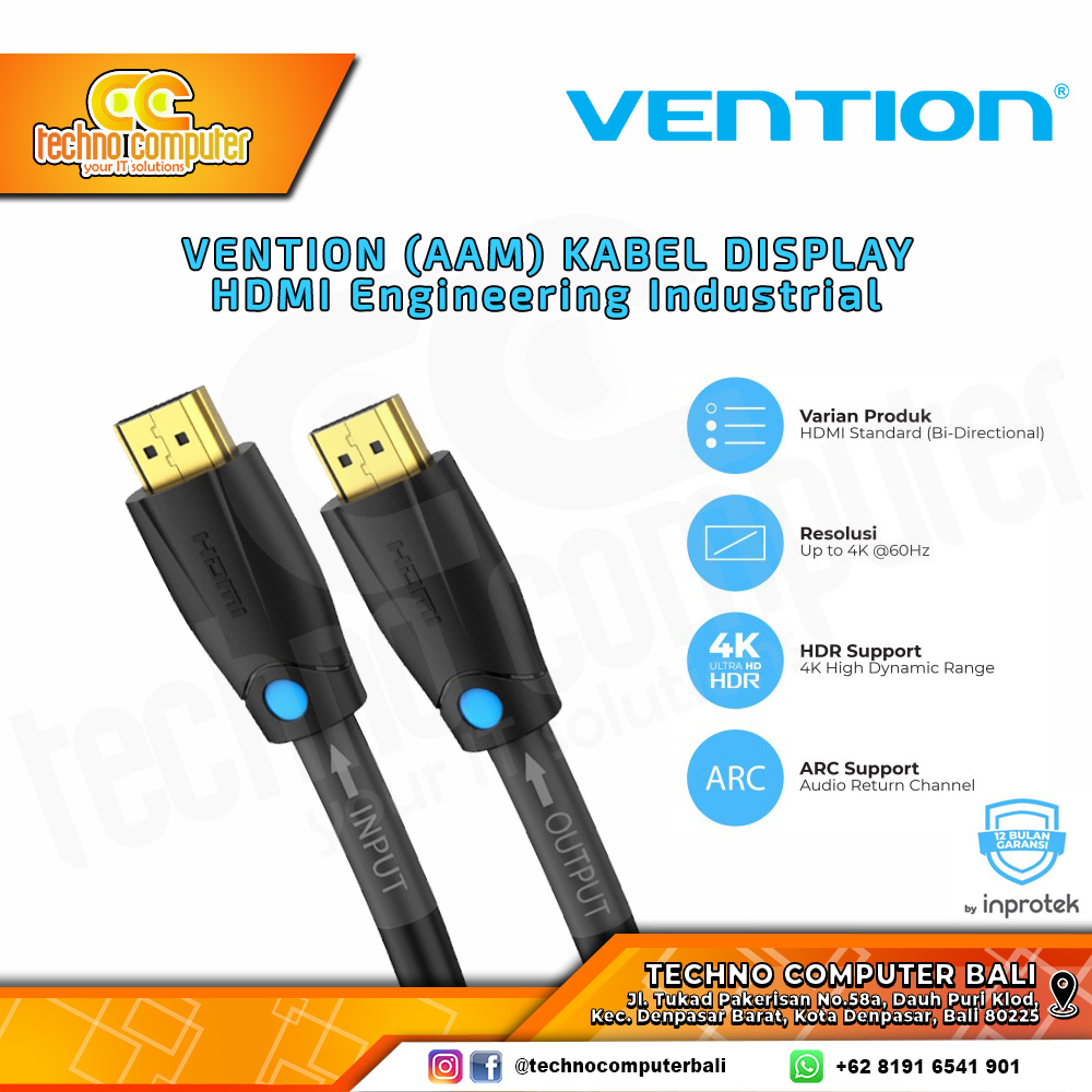 VENTION KABEL HDMI Male to Male Engineering Industrial - AAM 3M