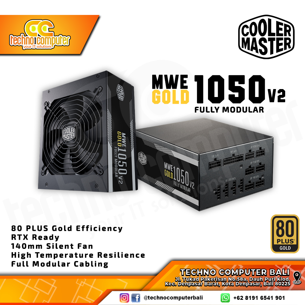 COOLERMASTER MWE1050 V2 1050W 80+ Gold - Full Modular