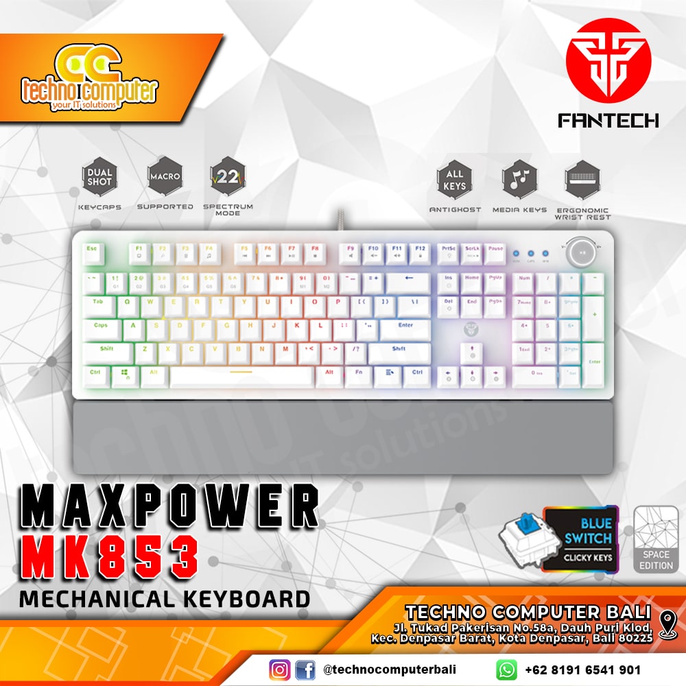 FANTECH MAXPOWER MK853 Space Edition - Mechanical Blue Switch - Gaming Keyboard