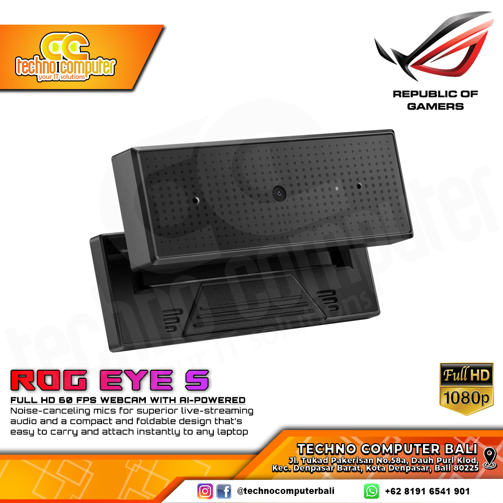 ASUS ROG EYE S - Full HD 1080p 60Fps Auto Focus Webcam
