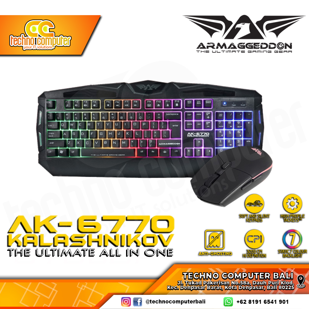 ARMAGGEDDON AK-6770 - Gaming Keyboard & Mouse Combo