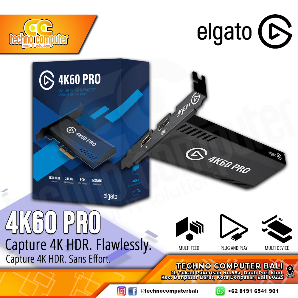 ELGATO 4K60 PRO MK.2 HDR10 Game Capture Card Stream and Record
