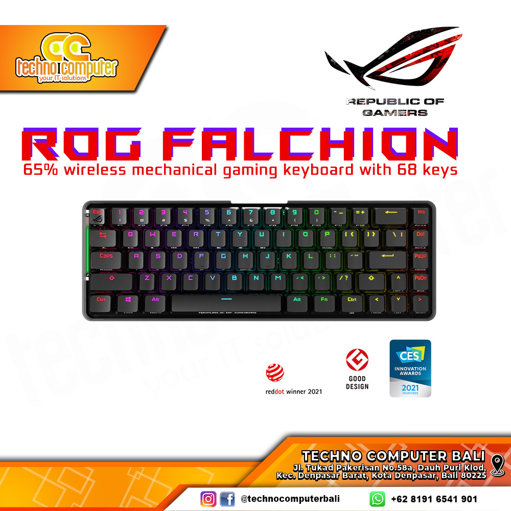 ASUS ROG Falchion 65% Wireless - Mechanical Blue Switch - Gaming Keyboard Wireless