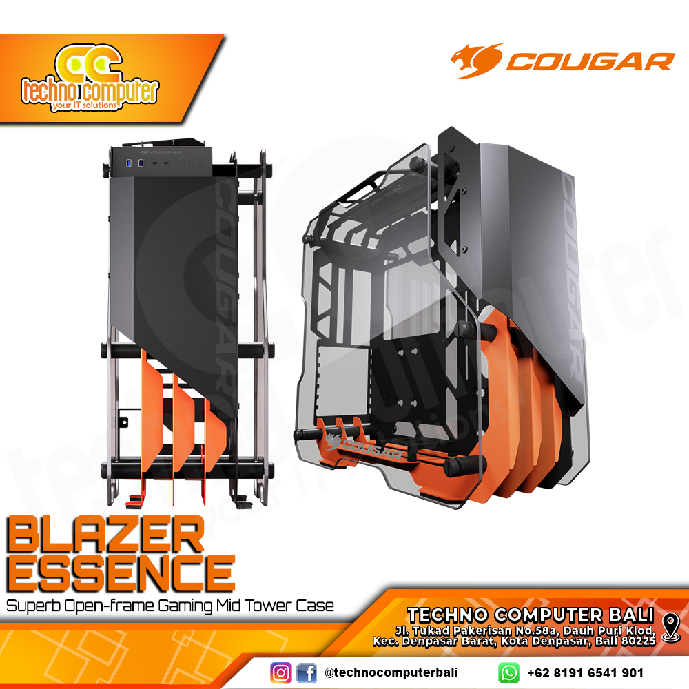 CASING COUGAR BLAZER ESSENCE - Mid Tower ATX Case Tempered Glass