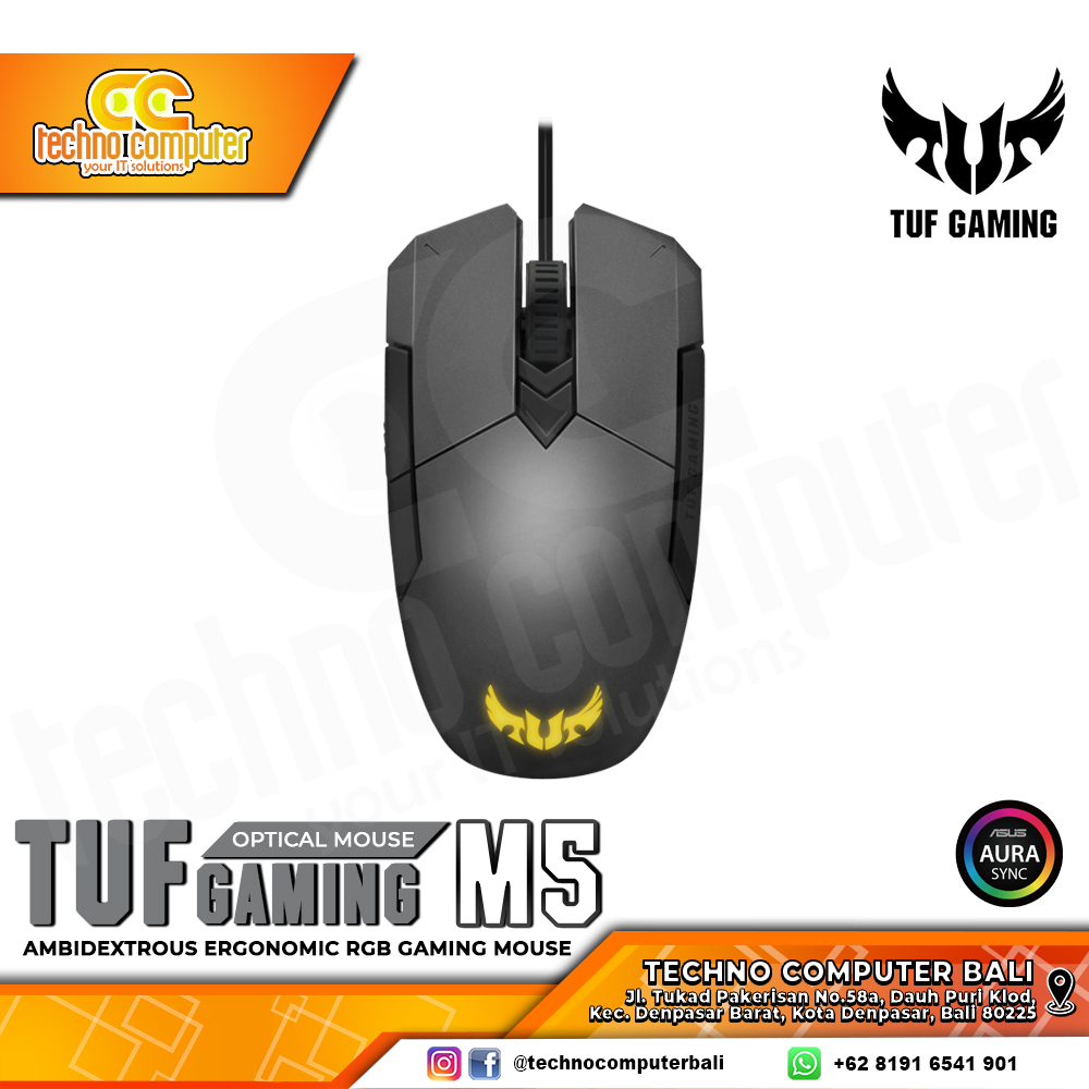 ASUS TUF Gaming M5 Ambidextrous Ergonomic RGB - Gaming Mouse