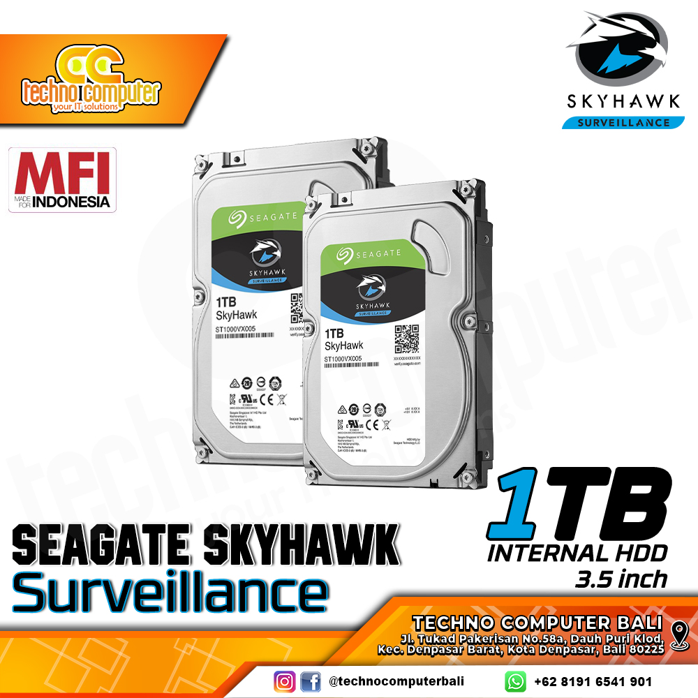 HDD INTERNAL CCTV 3.5 inch SEAGATE SKYHAWK Surveillance 1TB