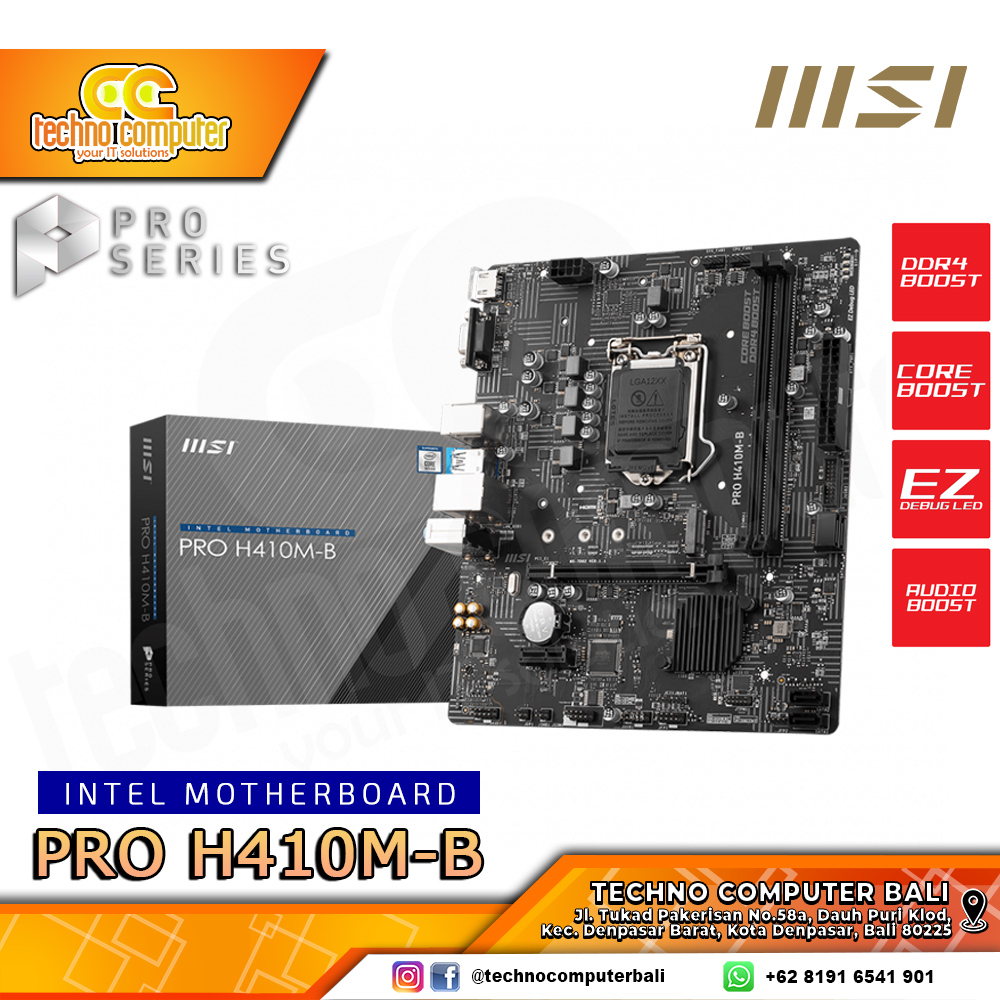MSI PRO H410M-B - mATX, LGA1200, H510, DDR4