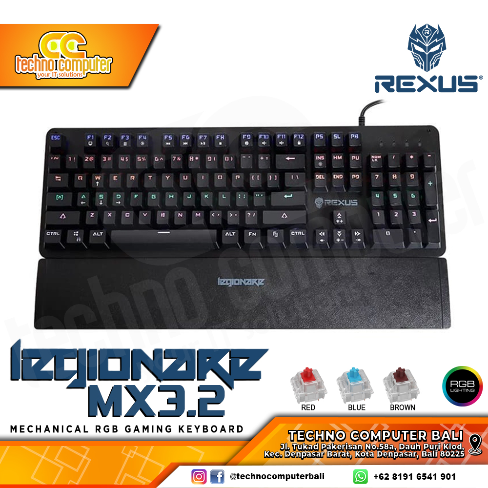 REXUS LEGIONARE MX3.2 - Mechanical Red Switch - Gaming Keyboard