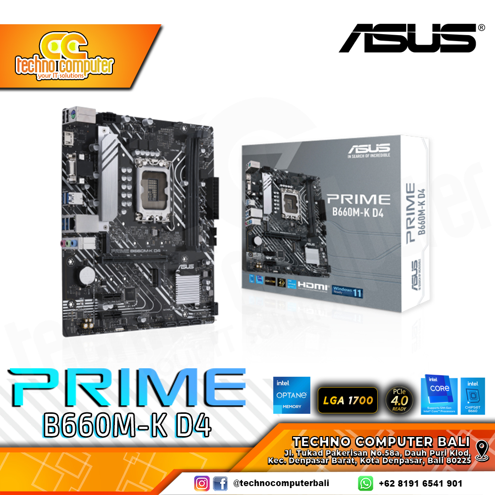 ASUS PRIME B660M-K D4 - mATX, LGA1700, B660, DDR4