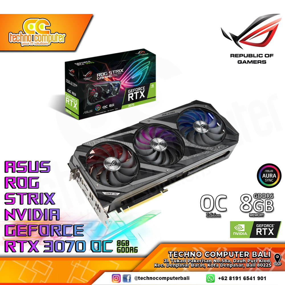 ASUS ROG STRIX NVIDIA GeForce RTX 3070 OC Edition 8GB GDDR6