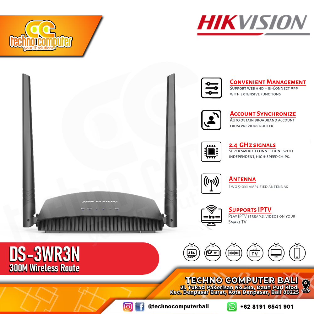 ROUTER HIKVISION DS-3WR12C AC1200 Wireless Router