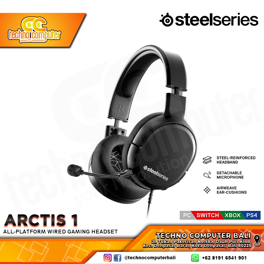 HEADSET STEELSERIES ARCTIS 1 Black - Gaming Headset