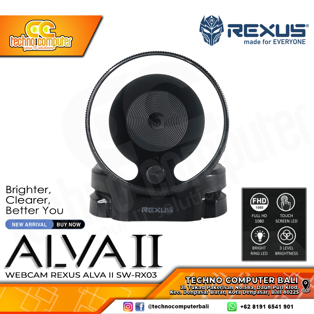 REXUS ALVA II SW-RX03 - Full HD 1080p 30Fps Auto Focus Webcam