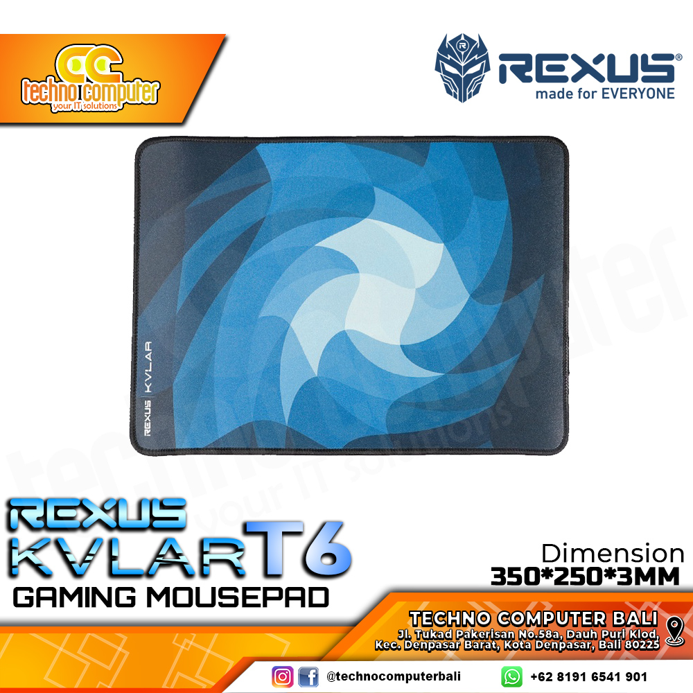 MOUSEPAD REXUS KVLAR T6 Speed M (350 x 250 x 3 mm) - Gaming Mousepad