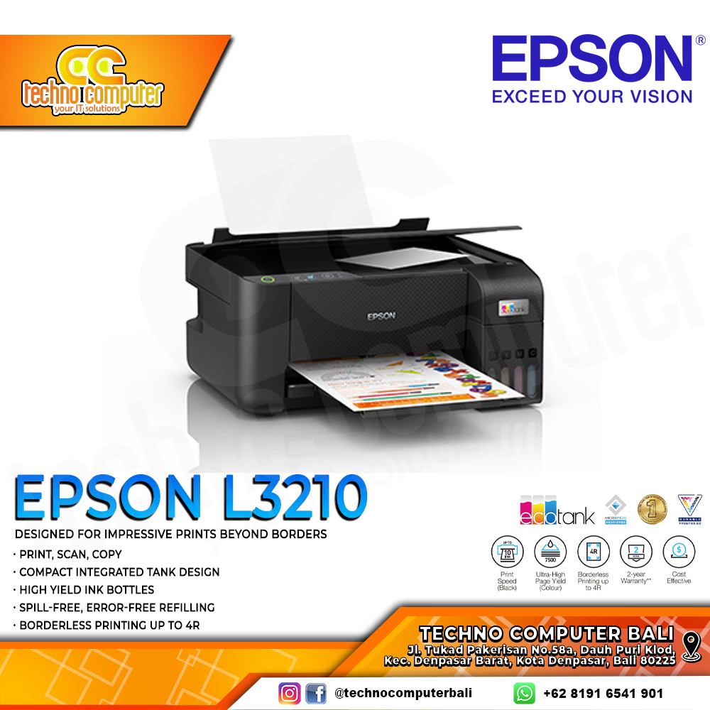PRINTER EPSON L3210 A4 Ecotank All-in-One InkTank