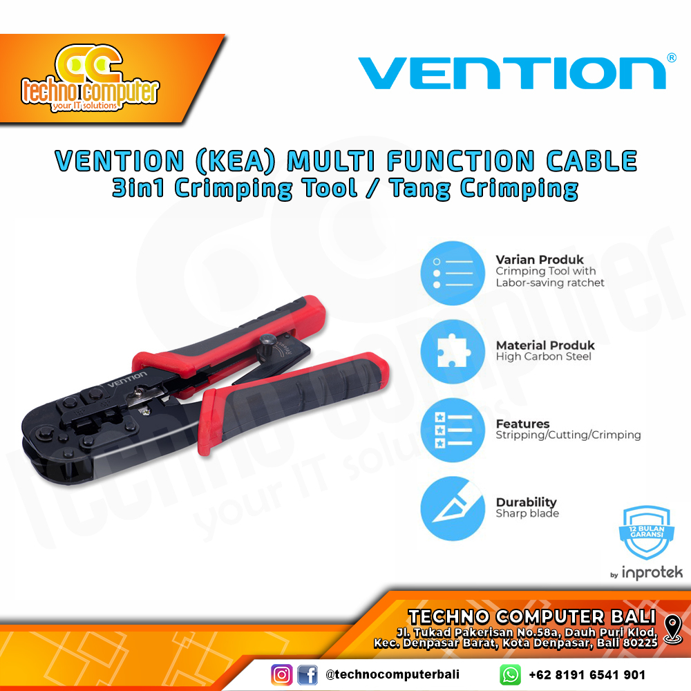 VENTION Multi Function Cable Crimping Tool - KEA