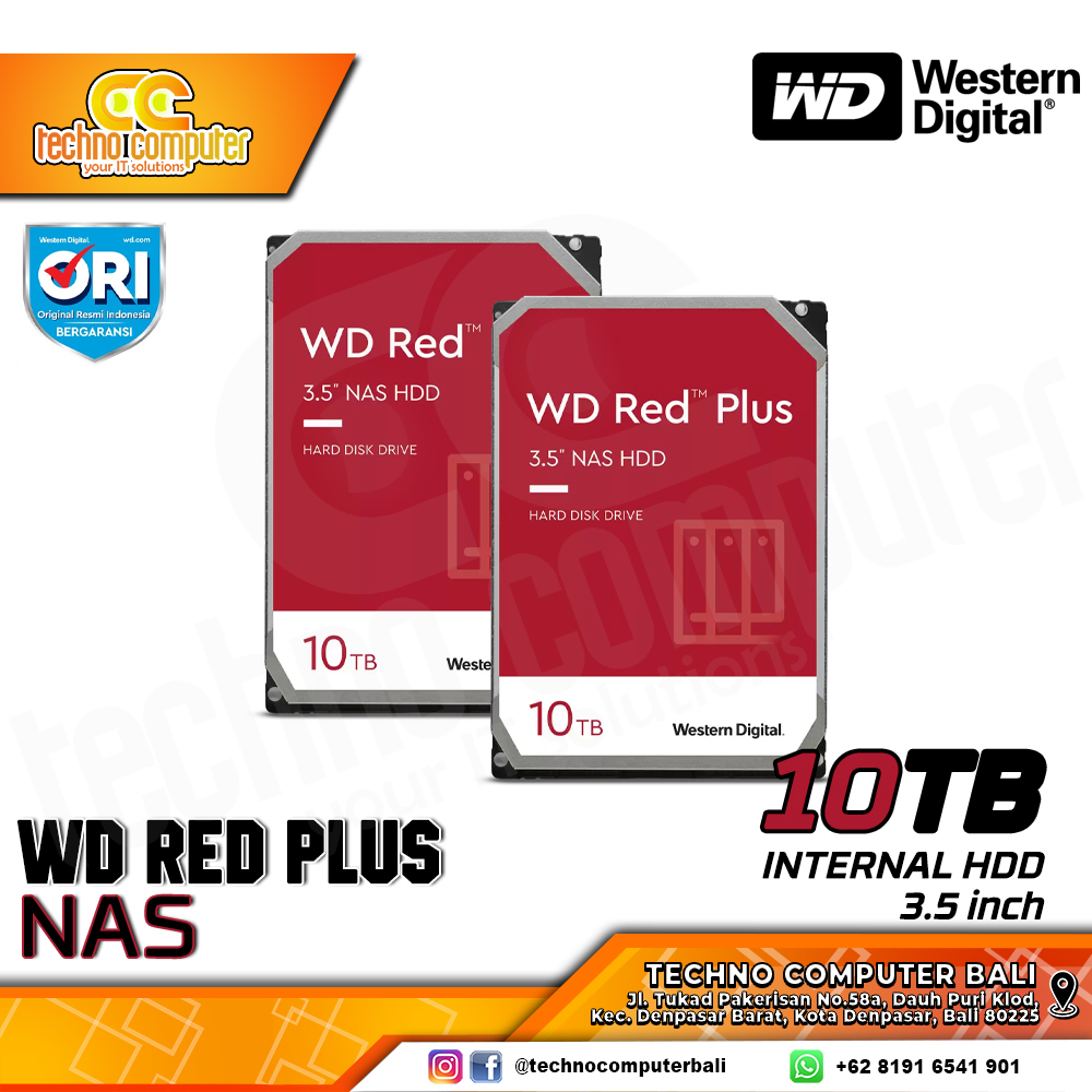 HDD INTERNAL NAS 3.5 inch WD RED Plus 10TB