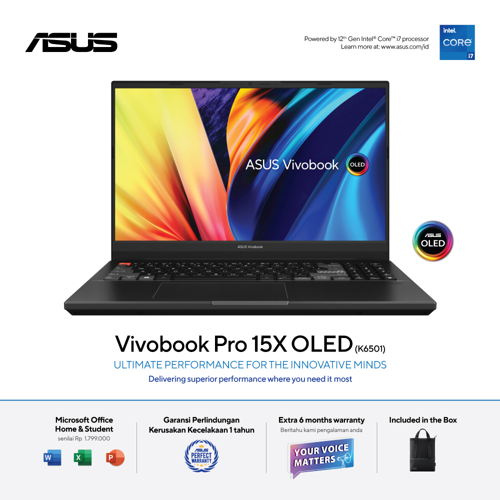 ASUS VivoBook Pro 14X OLED [N7400PC-OLED555] Core i5-11300H/RAM 8GB/SSD 512GB/RTX 3050/Win11