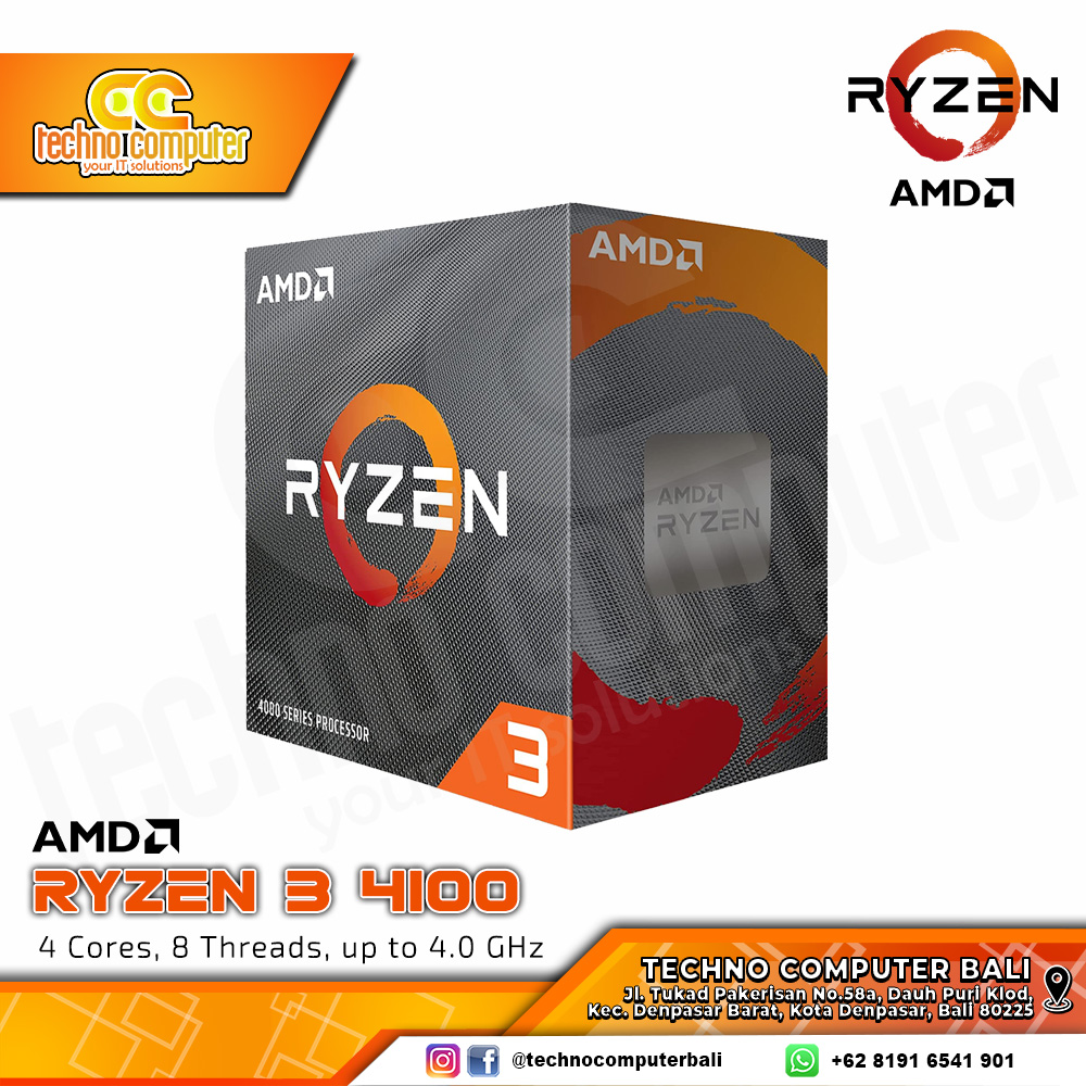 PROCESSOR AMD RYZEN 3 4100 - 4 Core 8 Threads Up to 4.0Ghz - Socket AM4