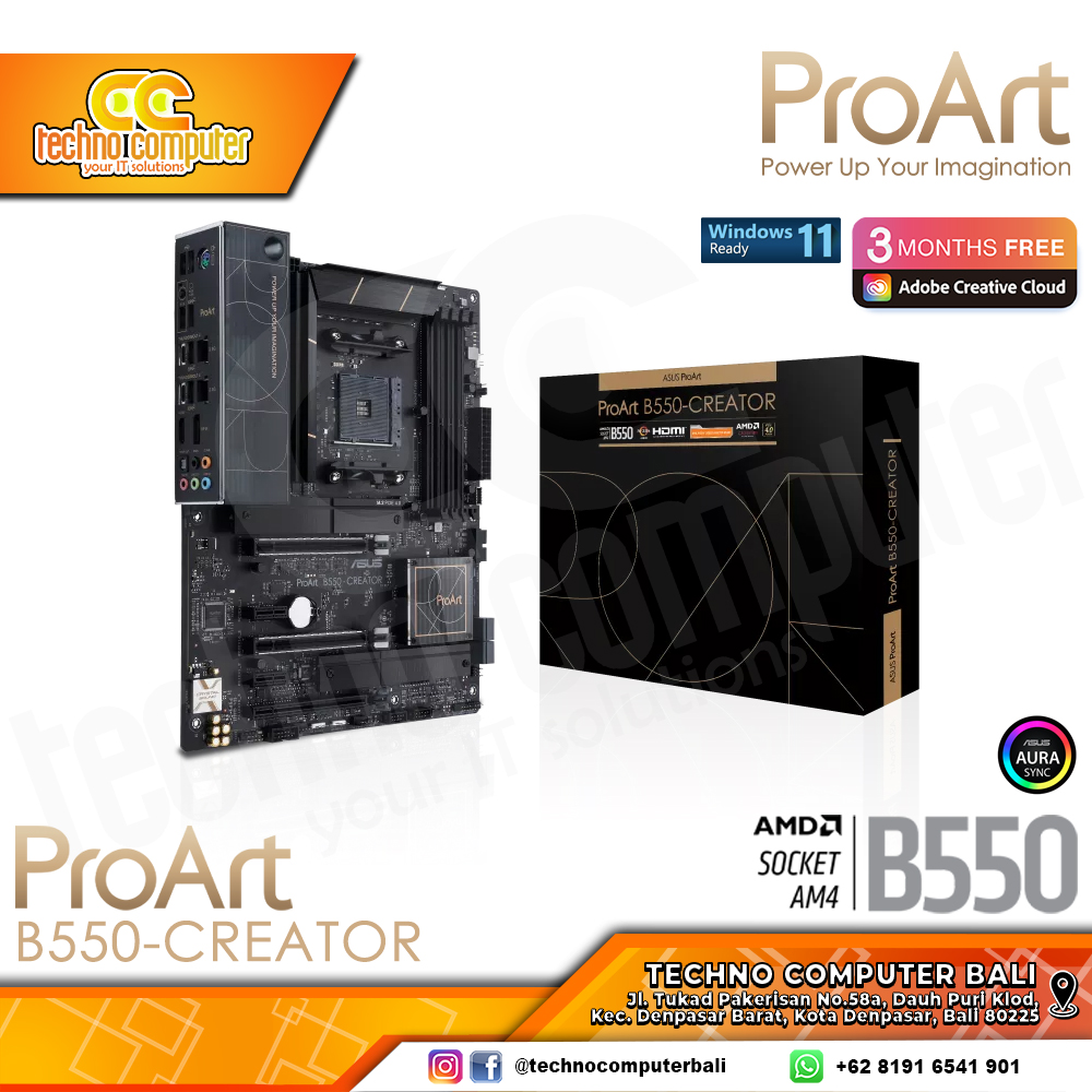 ASUS PROART B550-CREATOR - ATX, AM4, B550, DDR4
