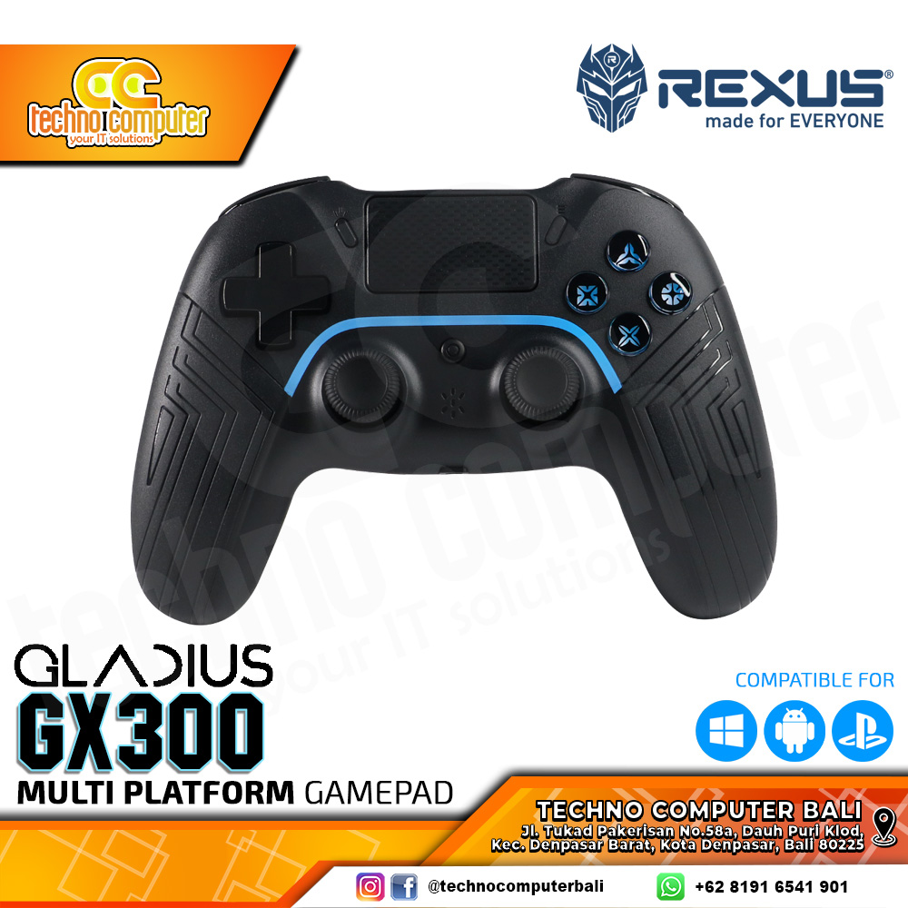 GAMEPAD WIRELESS REXUS GLADIUS GX300 Multi Platform Gamedpad - Black