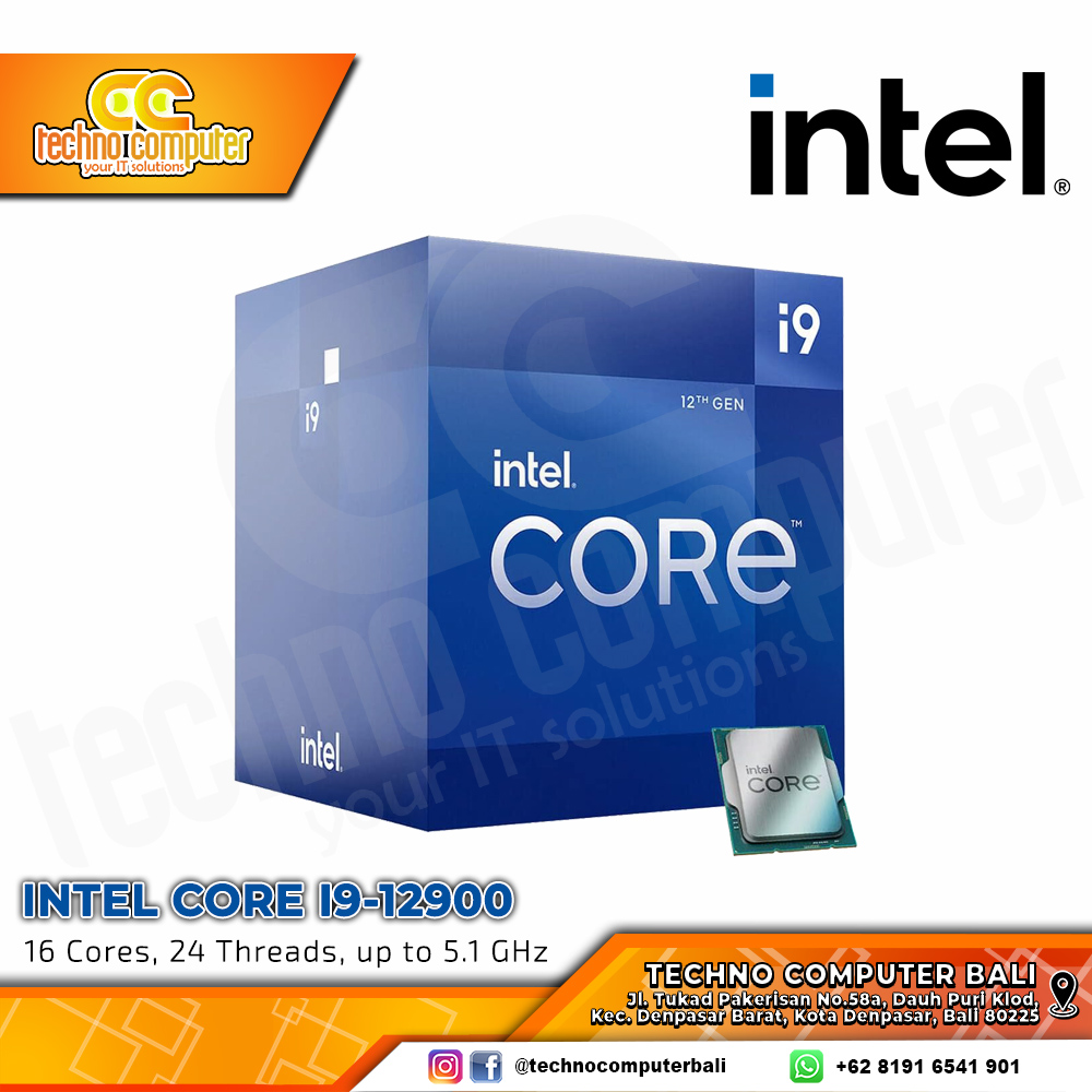 PROCESSOR INTEL CORE I9-12900 - 16 Cores 24 Threads Up to 5.10GHz - Socket LGA1700