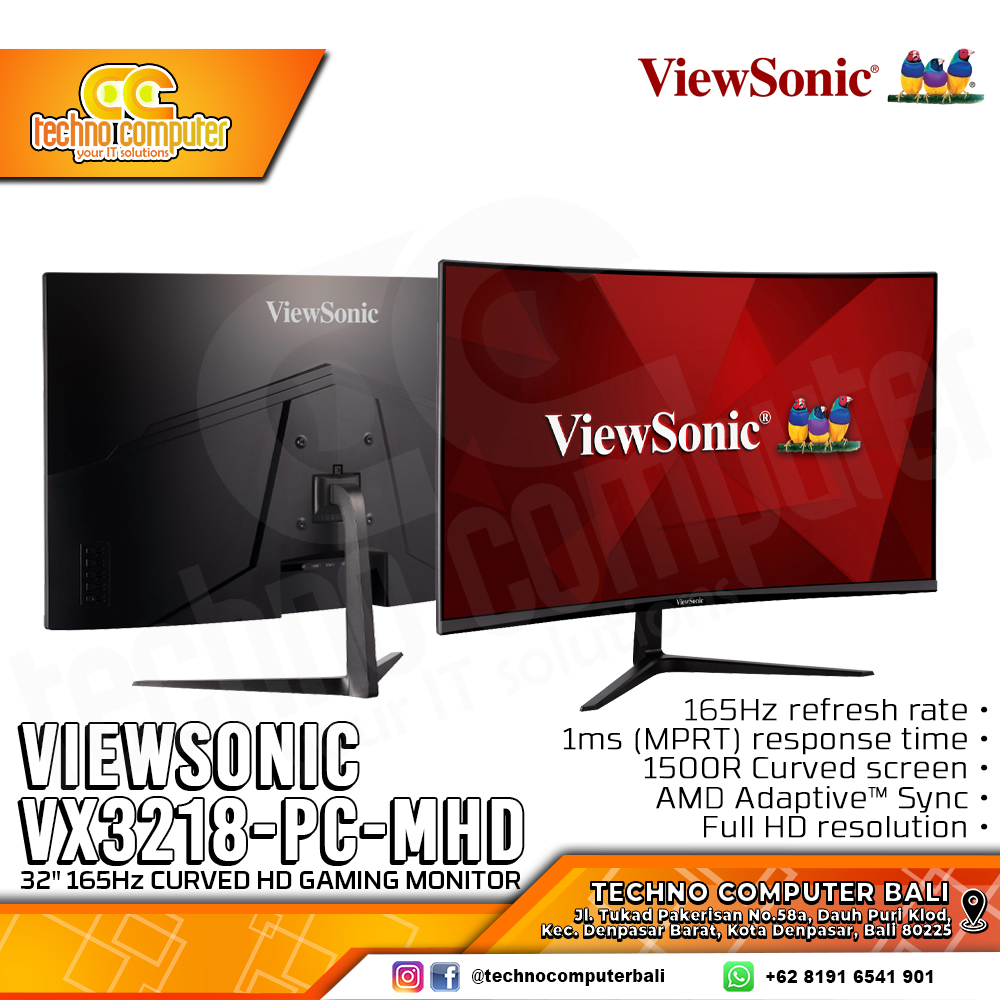 VIEWSONIC VX3218-PC-MHD Curved Gaming Monitor - 32 inch FHD (1920 x 1080), VA, 165Hz, 1ms, FreeSync