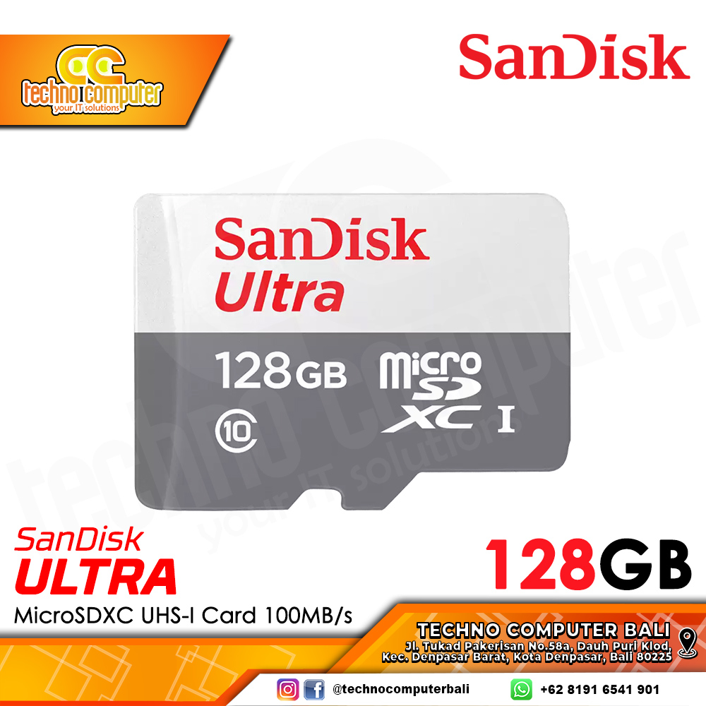MEMORY CARD SANDISK ULTRA MICRO SDXC 128GB 100MB/s