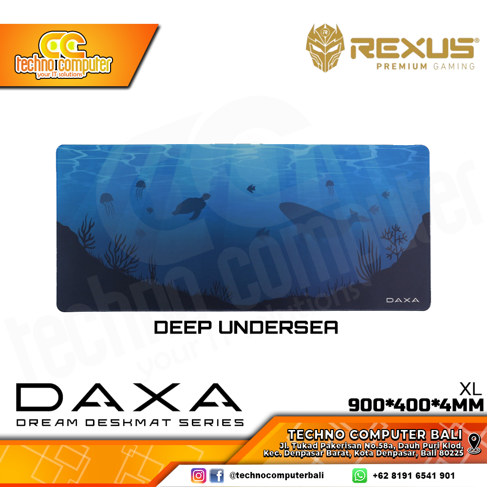 MOUSEPAD REXUS DAXA DREAM Series DEEP UNDERSEA DX-DM2 (900 x 400 x 4mm) - Gaming Mousepad