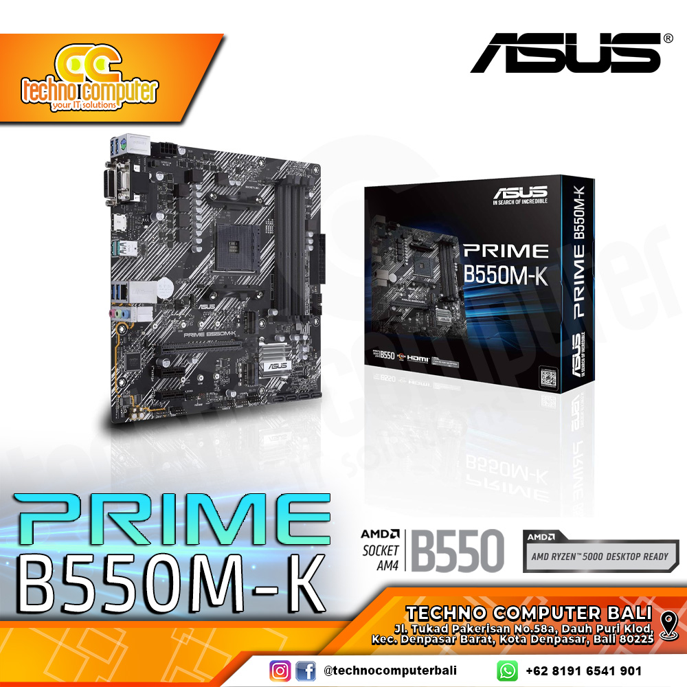 ASUS PRIME B550M-K - mATX, AM4, B550, DDR4