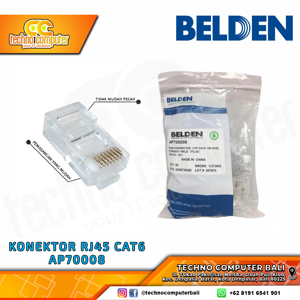 KONEKTOR RJ45 CAT6 BELDEN AP700008
