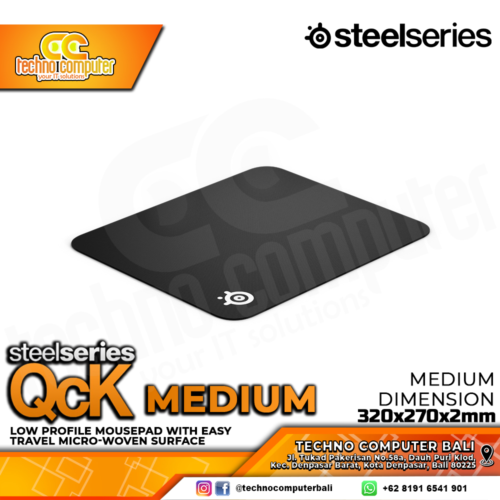 MOUSEPAD STEELSERIES QCK MEDIUM (320 x 270 x 2mm)