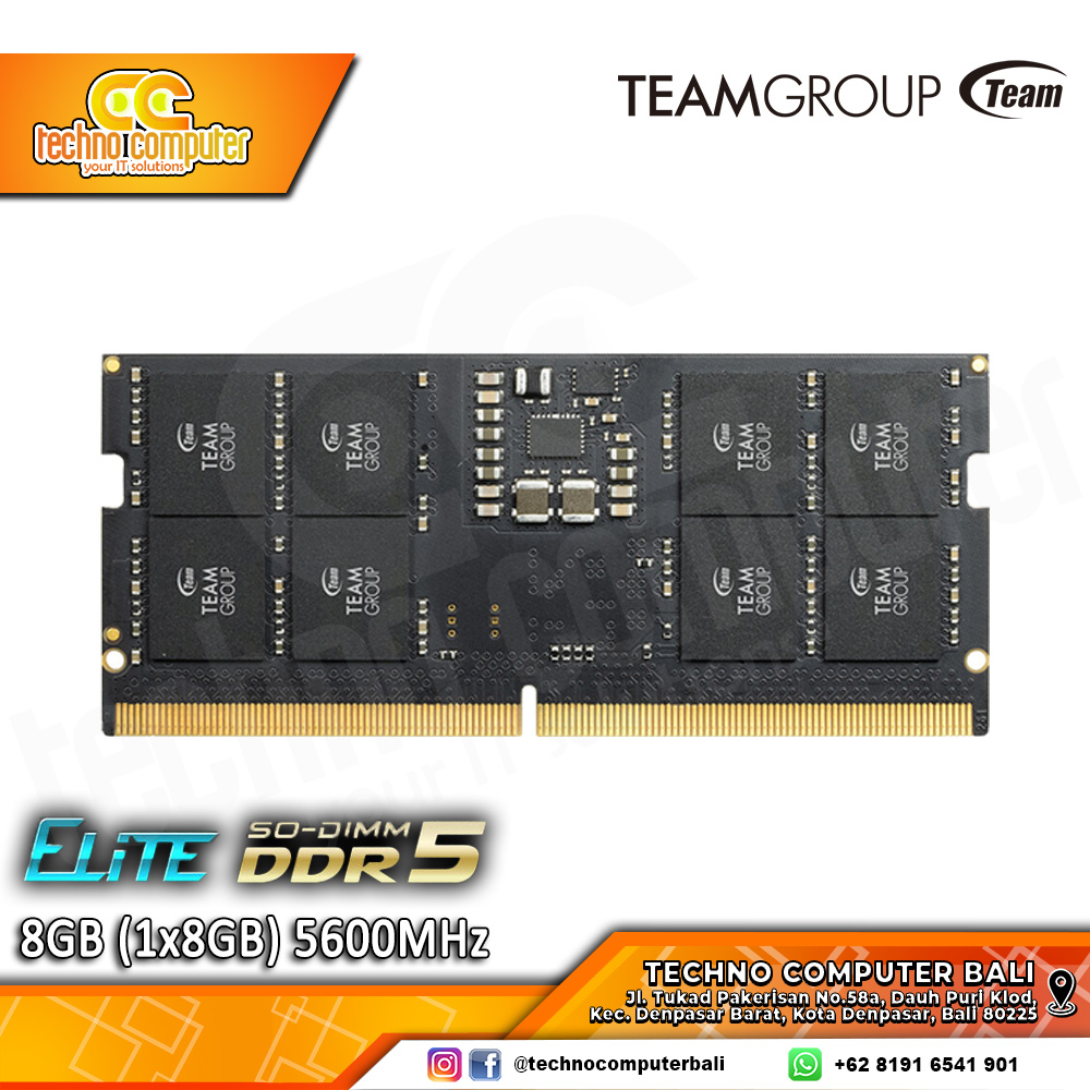 SODIMM DDR5 TEAM ELITE 8GB (1x8GB) Single 5600MHz