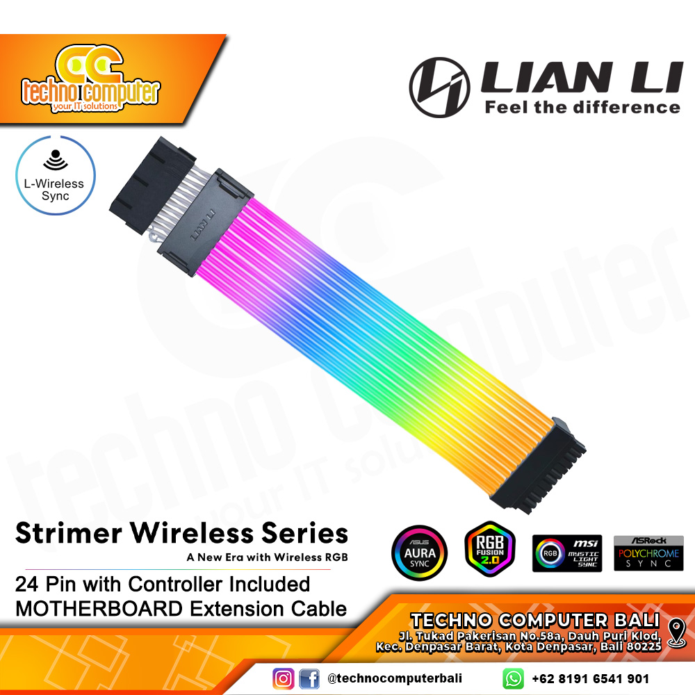 LIAN LI STRIMER Wireless 24-PIN with Controller - Motherboard Extension Cable