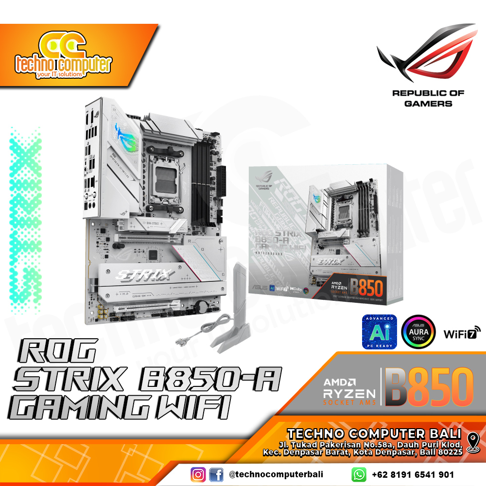 ASUS ROG STRIX B850-A GAMING WIFI - ATX, AM5, B580, DDR5
