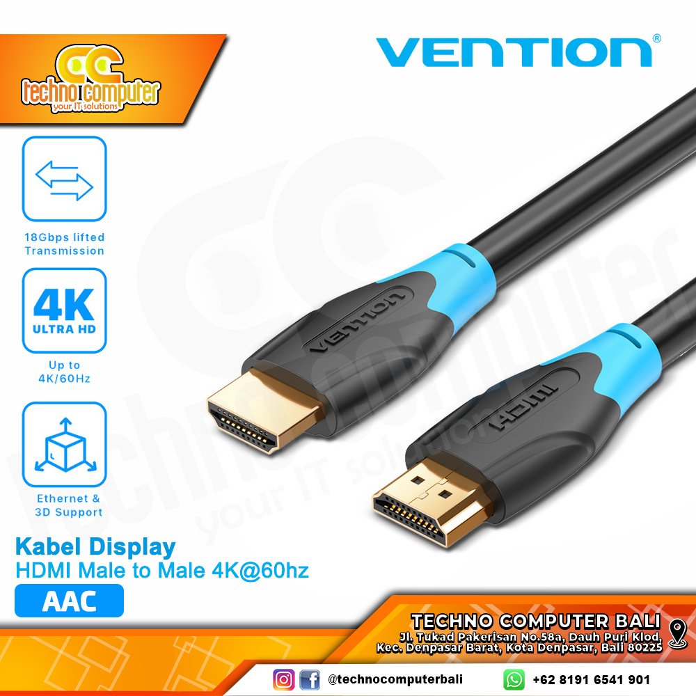 VENTION KABEL HDMI 2.0 Ultra HD 4K Male to Male - AAC 25M