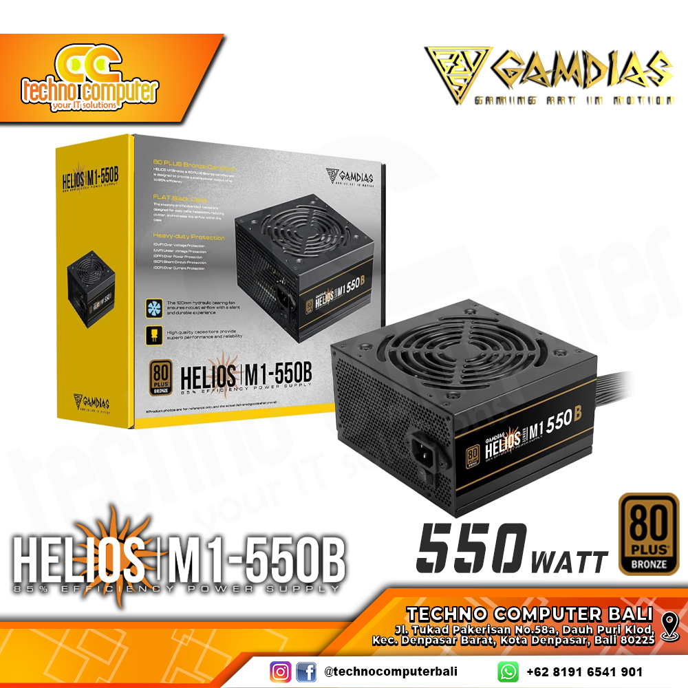 GAMDIAS HELIOS M1-550B 550W 80+ Bronze - Non Modular