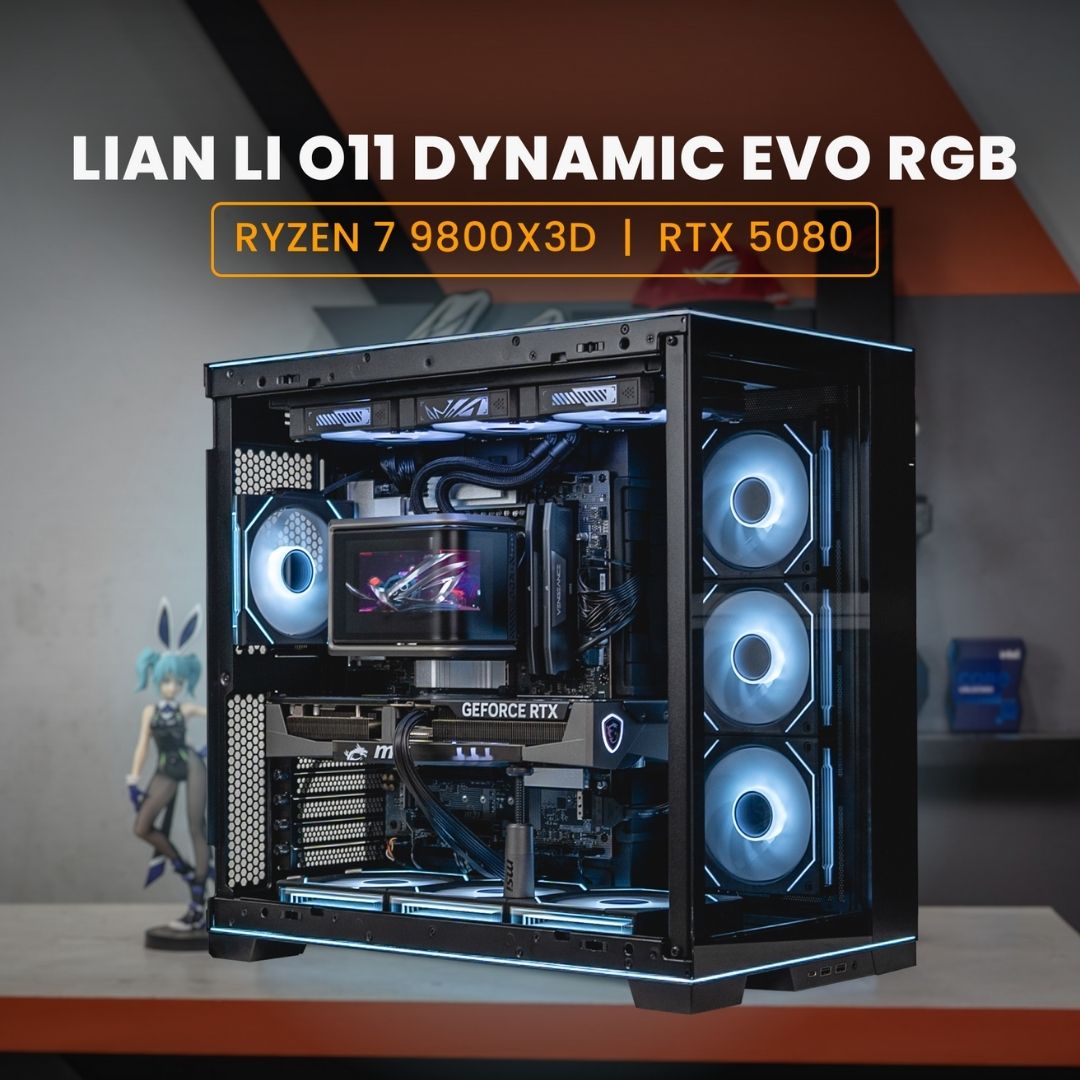 PC RAKITAN RYZEN 7 9800X3D / RTX 5080 / LIAN LI O11 DYNAMIC EVO Black