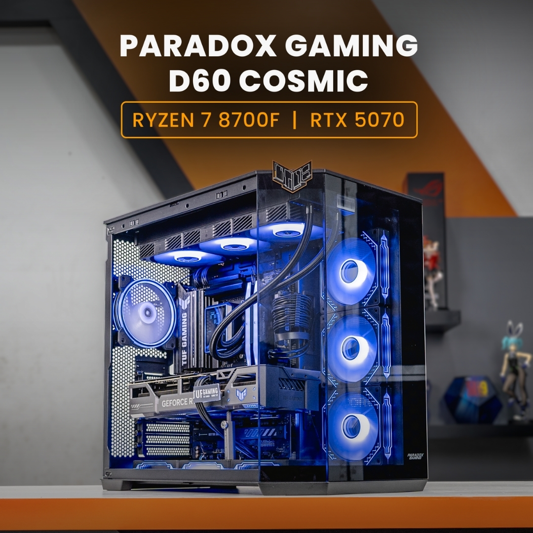 PC RAKITAN RYZEN 7 8700F / RTX 5070 / PARADOX GAMING D60 COSMIC