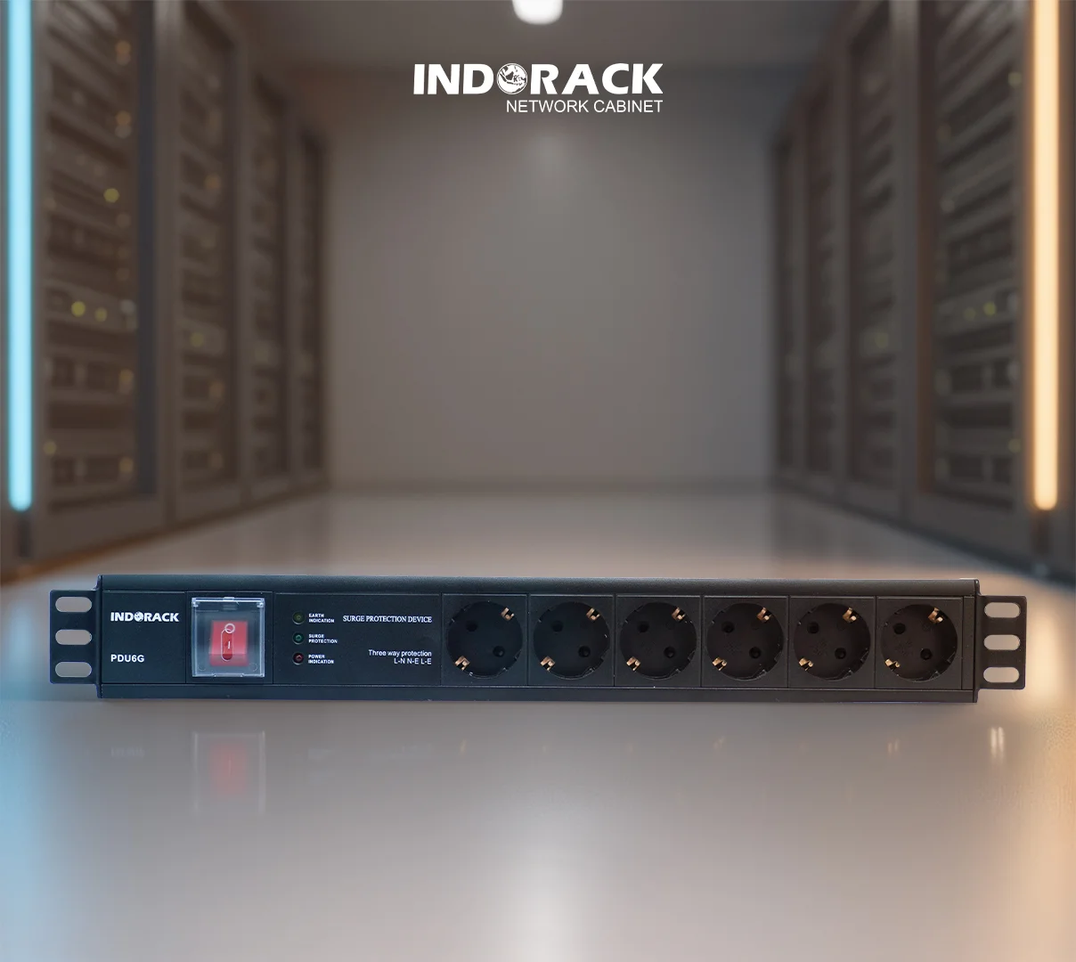 INDORACK PDU6G - Power Distribution Unit 6 Outlet Germany Socket