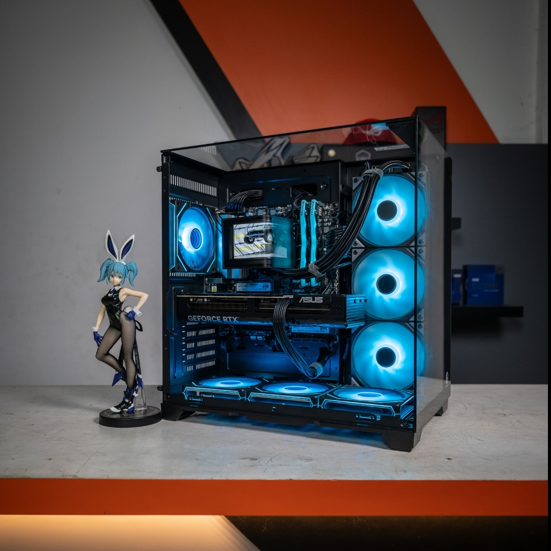 PC RAKITAN RYZEN 7 8700F / RTX 5070 Ti / CUBE GAMING CIELO ATX Black