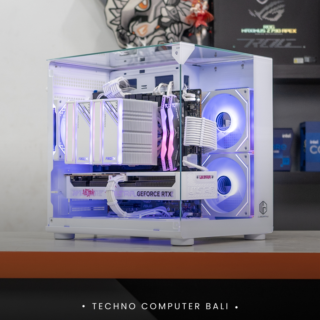 PC RAKITAN CORE I9-14900K / RTX 5060 White / CUBE GAMING CIELO V2 White