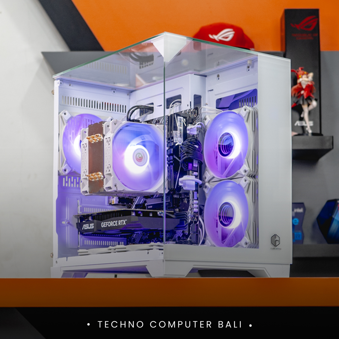 PC RAKITAN RYZEN 5 5500 / RTX 3050 / CUBE GAMING CIELO V2 White