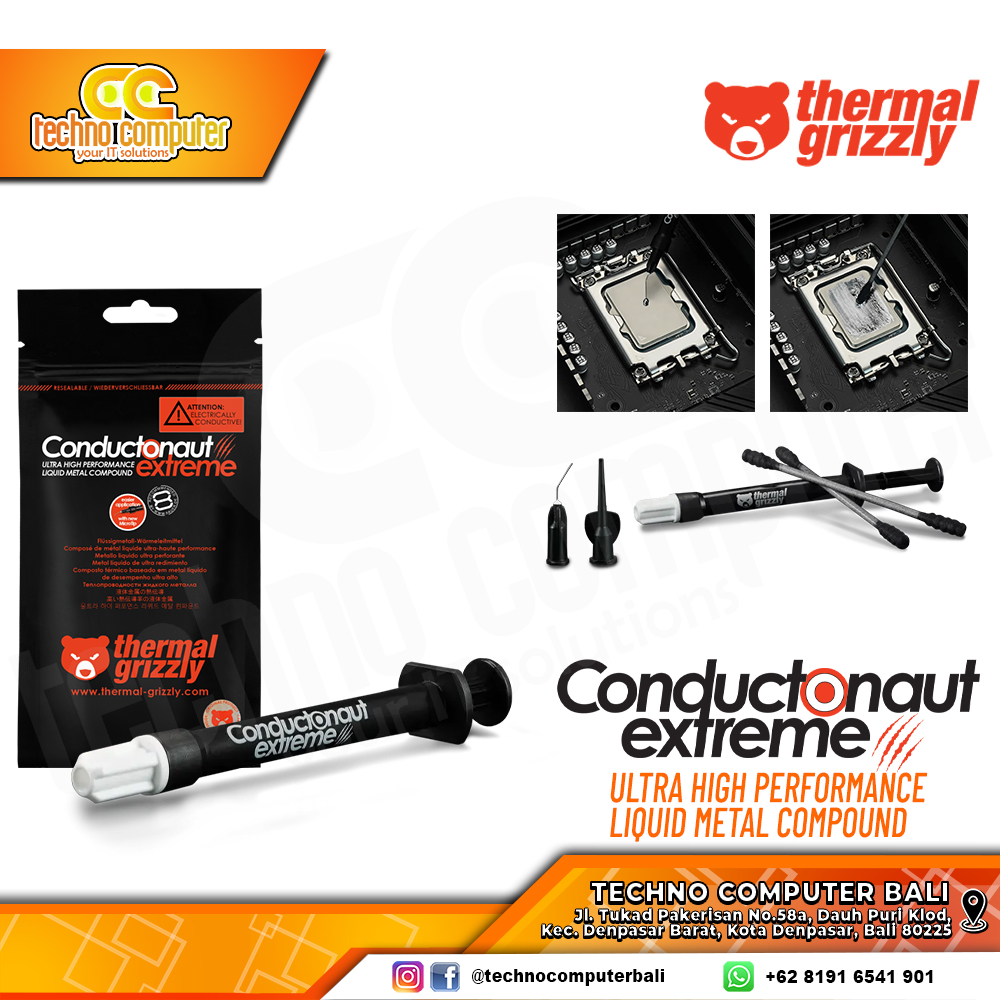 PASTA PROSESOR THERMAL GRIZZLY Conductonaut EXTREME Liquid Metal - 1gr