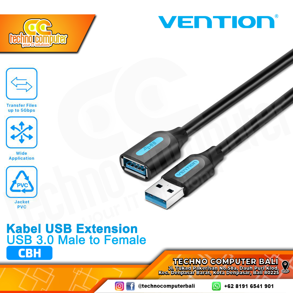 VENTION Kabel USB Extension USB 3.0 Male to Female - CBH 3M