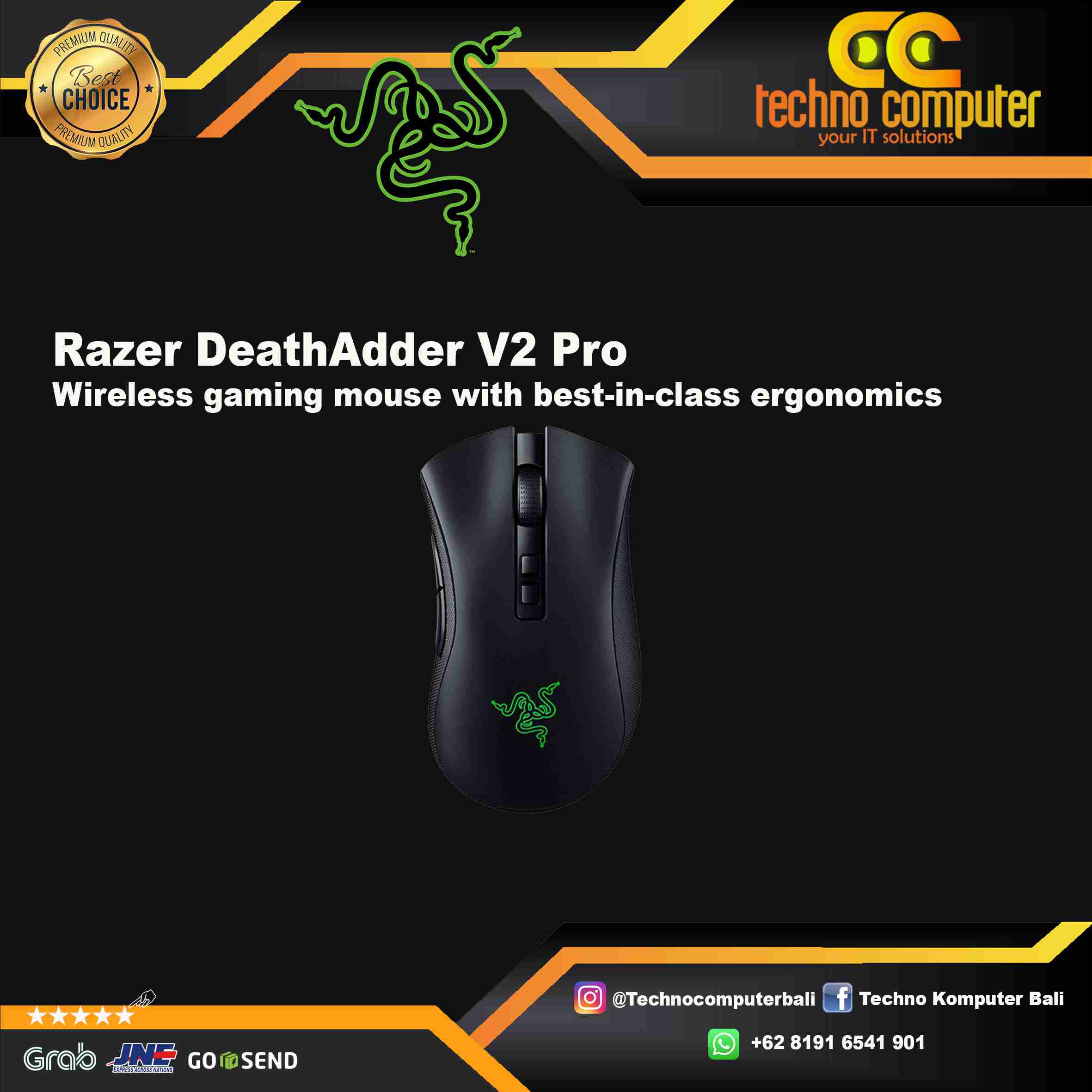 RAZER DeathAdder V2 Pro Wireless - Gaming Mouse Wireless